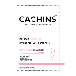 Intima Shield Hygiene Wet Wipes | Lactic Acid, Aloe Vera & Chamomile Extract | pH-Balanced Intimate Care | Freshening, Gentle & Daily Hygiene Wipes for Women – 50 Wipes