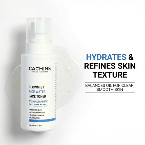 GlowMist Rice Water Face Toner | 3% Niacinamide | Hydrating & Alcohol-Free | Daily Refreshing Toner – 150ml