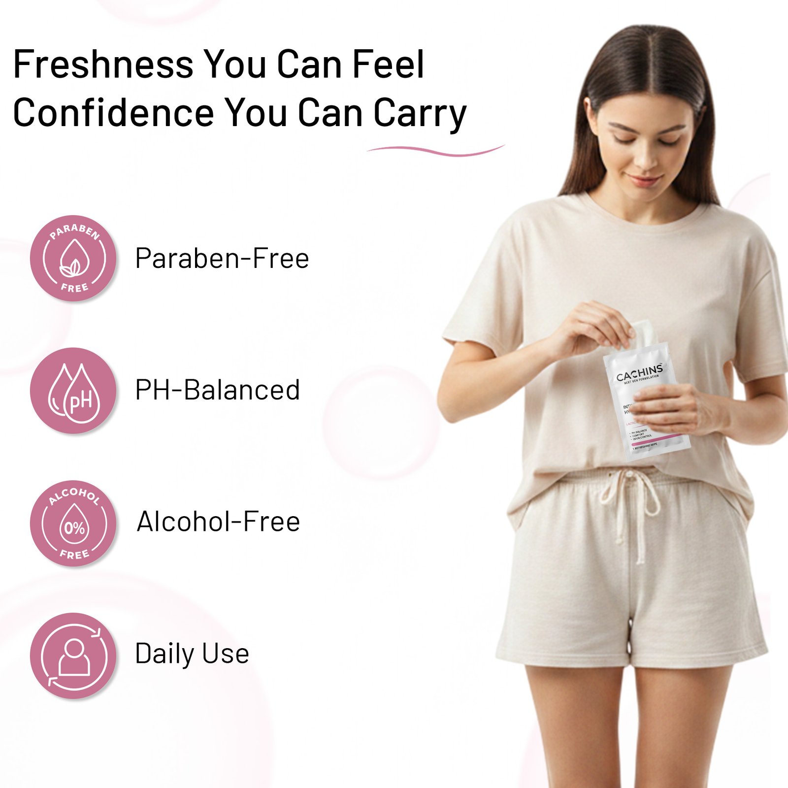 Intima Shield Hygiene Wet Wipes | Lactic Acid, Aloe Vera & Chamomile Extract | pH-Balanced Intimate Care | Freshening, Gentle & Daily Hygiene Wipes for Women – 50 Wipes - Image 6